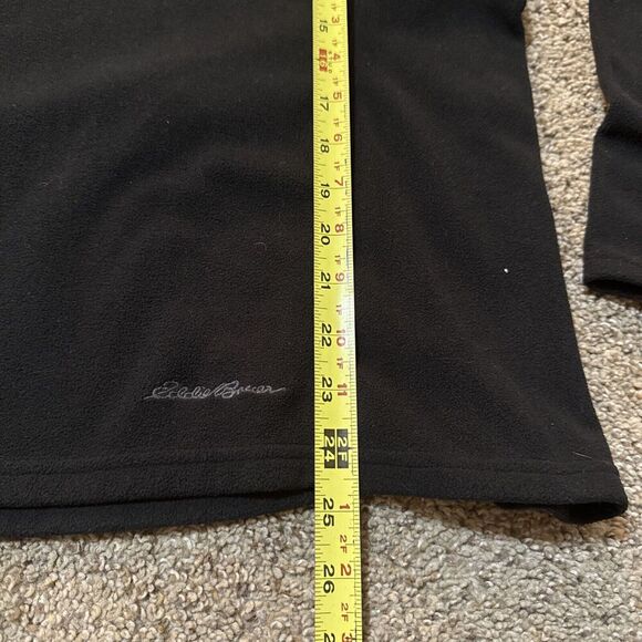 Eddie Bauer Top Quarter Zip Fleece Black Baselayer L Pullover Gorpcore Outdoor - Picture 3 of 10